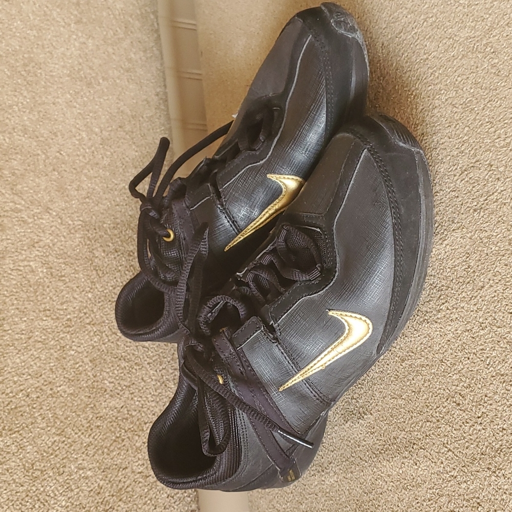 Mens Nike Zoom sneakers tennis shoes size 8 black gold - Picture 9 of 9